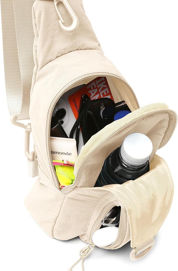 ODODOS Sling Bag with Adjustable Straps Crossbody Chest Bag Lightweight Backpack for Casual Traveling Hiking