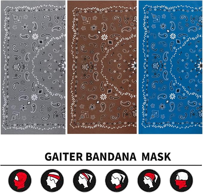 Neck Gaiter Face Cover Bandana Mask Scarf, Breathable Sun& Dust-proof for Cycling Running Fishing Hiking