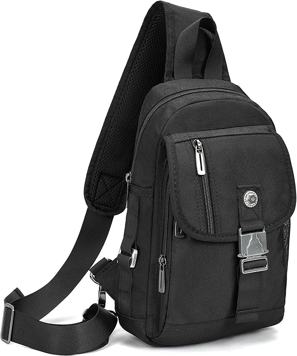 NICGID Sling Bag Chest Shoulder Backpack Crossbody Bags for Tablet Laptop Outdoor Hiking Men Women