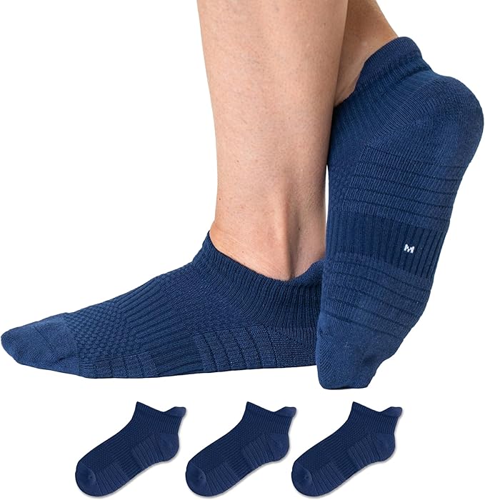 Viasox Ankle Compression Socks for Women & Men 3 Pack, 14 mmHg Support Improves Circulation, Extra Cushioned