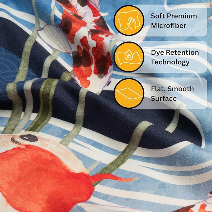 Travel Towel – Packable, Lightweight, Quick-Dry, Fade Resistant, Sand-Repellent – Soft Microfiber Towel for Travel, Backpacking, Beach, Pool, Outdoors – Double-Sided Print – 60” x 30”