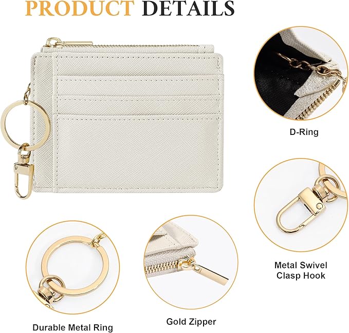 Sodsay Card Case Slim Front Pocket Wallet for Women Credit Card Holder with Keychain | Slim, Credit Card Holder, Front Pocket, with Keychain | Slim