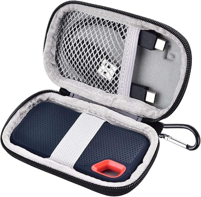 PAIYULE SSD Case for SanDisk Extreme Portable SSD Old & New Model and Extreme PRO, Hard Shell Protective Storage Bag, Fits 1TB 2TB 4TB 8TB External Solid State Drive for Business Travel (Black)