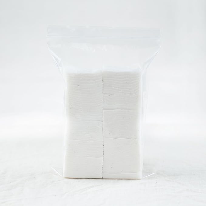 Japanese Organic Cotton Pads 100 Pieces 100% Organic Unbleached [Made in Japan] (4 Packs)