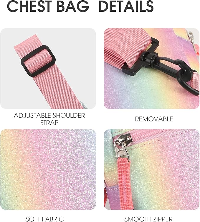 Birthday Gifts for 8 9 10 11 12 Year Old Teens Girls Kids, Fanny Pack Crossbody Bag Sling Belt Bags Purse, Dorm Travel Essentials for Girls Fashion, Preppy Tween Teen Girl Gift Trendy Stuff
