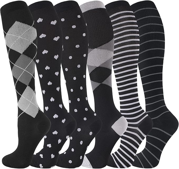 bropite Compression Socks for Women & Men Circulation-Support Knee High Socks 20-30 mmhg-Best for Running,Medical,Nurse,Travel