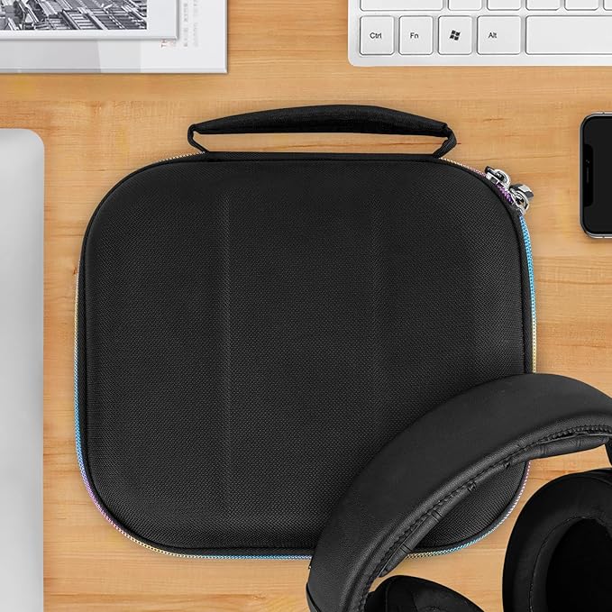 Geekria Shield Headphones Case Compatible with Sennheiser HD400PRO, HD560S, HD598, HD 599SE, HD280PRO, HD 600, Replacement Hard Shell Travel Carrying Bag with Cable Storage (RGB)