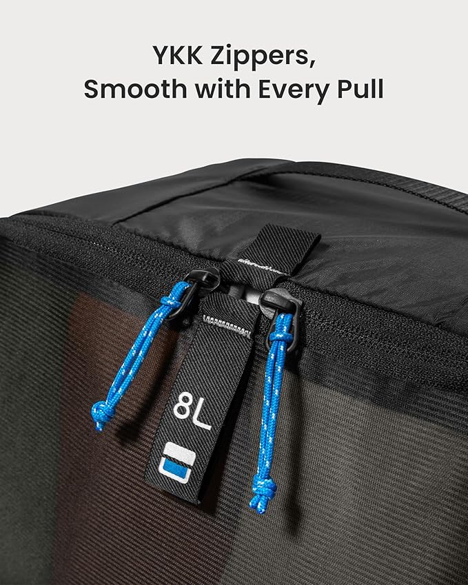 tomtoc 3 Set Packing Cubes for Travel Essentials, Odor-Resistant Compression Expandable Packing Cubes, Lightweight Travel Bag Pouch, Luggage Organizers Accessories for Backpack & Suitcase
