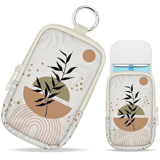 Mcapirivo Cute Boho Hand Sanitizer Spray Case, Hand Sanitizer Holder Zippered Pouch, Fashion Accessory with Snap Hook for Glow Mist and Power Mist 1FL OZ