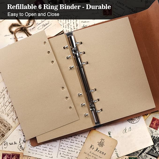 MALEDEN Vintage Refillable Journal, Premium Leather Traveler Notebook Sketchbooks Classic Diary Planner with Blank Pages and Zipper Pocket (Bird)