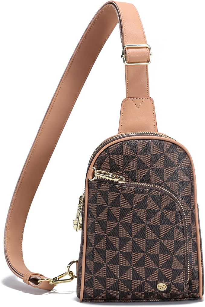 INICAT RFID Blocking Sling Bag, Anti Theft Crossbody Bag for Women Compact Travel Purses Leather