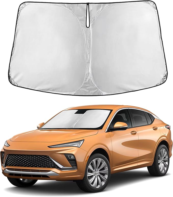 Autovir Windshield Sun Shade Fit for 2024 2025 2026 Buick Envista Sunshade, Front Car Window Shades Sun Visor, Blocks UV Rays & Heat, Car Accessories