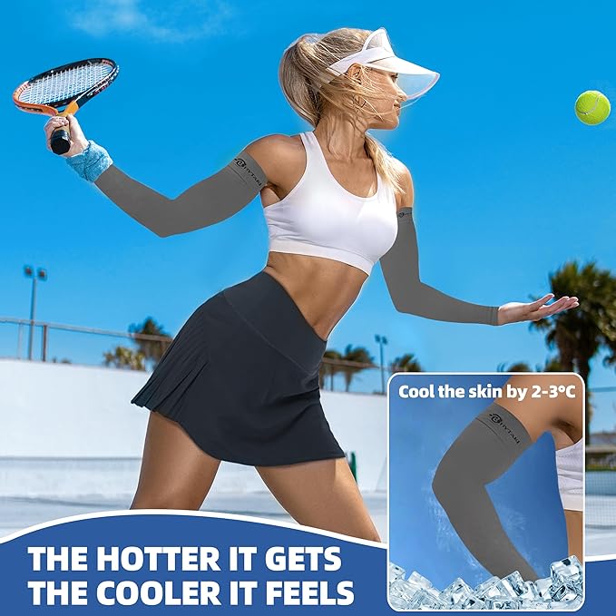 BHYTAKI Cooling Compression Arm Sleeves for Men Women,UPF50 UV Sun Protection Sleeves for Work Sport Tattoo Cover Up