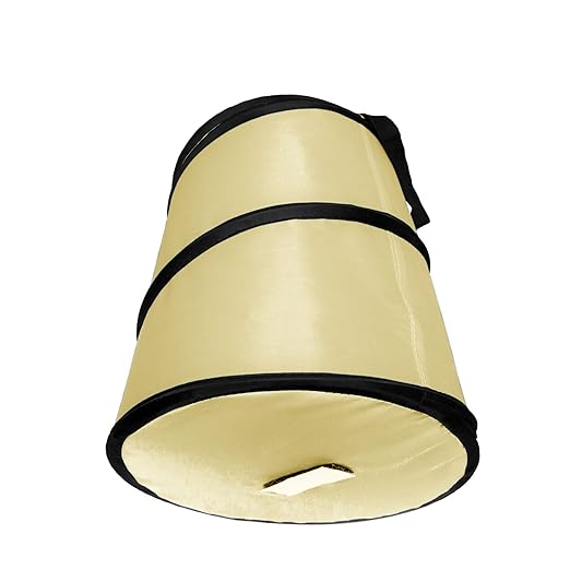 FH Group Automotive Waterproof Portable Collapsible Large Can Garbage Container fits Most Cars,Polyethylene, SUVs, and Trucks Beige Trash