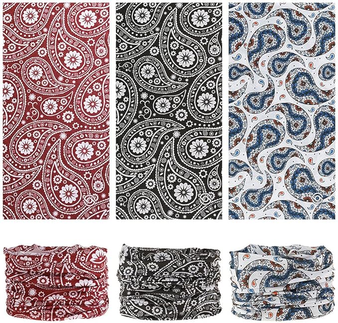 VANCROWN Headband Neck Gaiter Head Wrap Headwear Face Mask Magic Scarf Bandana for Men and Women
