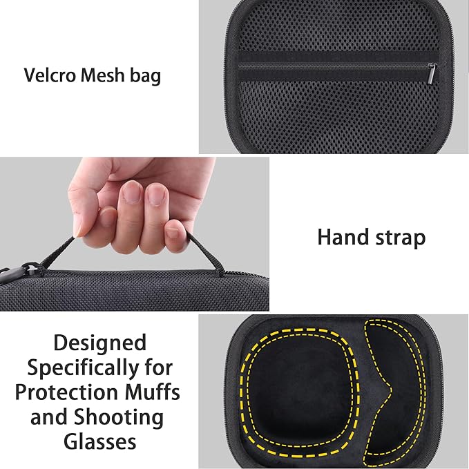Storage Case Compatible with Walkers Razor Slim/Howard Leight Honeywell Impact Sport Electronic Ear Protection Muffs