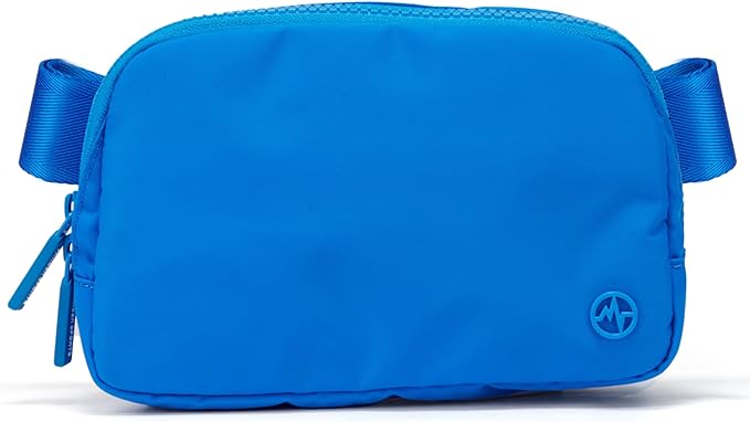 Pander Two Way Zipper Fanny Pack Nylon Everywhere Belt Bag for Women, Water Repellent Waist Packs, Crossbody Bags with Adjustable Strap (Capri Blue)