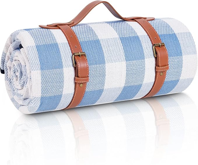 sapsisel 80”x60” Picnic Blanket Extra Large, Waterproof Picnic Blanket Beach Blanket