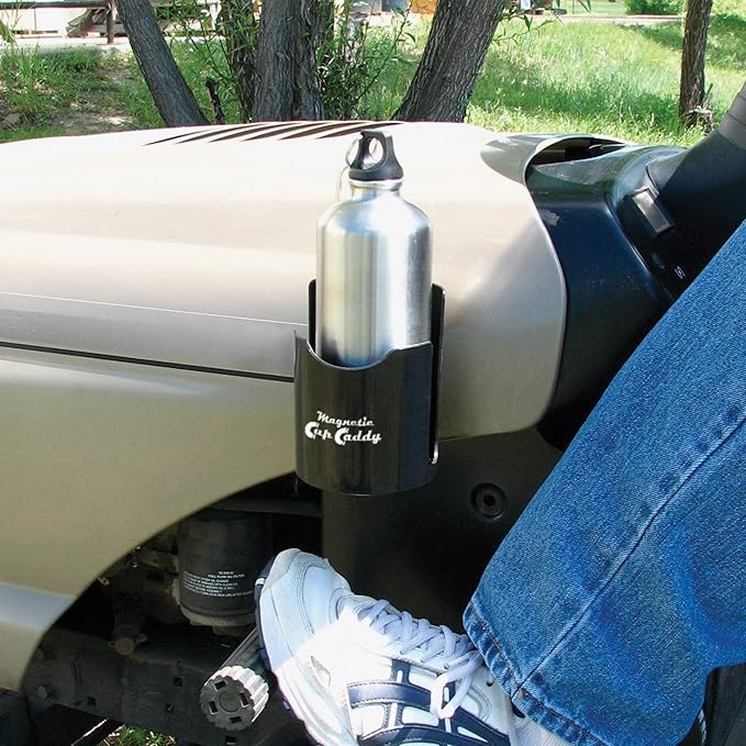 Master Magnetics Magnetic Cup Holder - Caddy for Bottles, Glasses, and Cans - Fits on Fridge, Lawnmower, Forklift, Cart, or Ladder - Heavy-Duty Magnet, (Pack of 6)