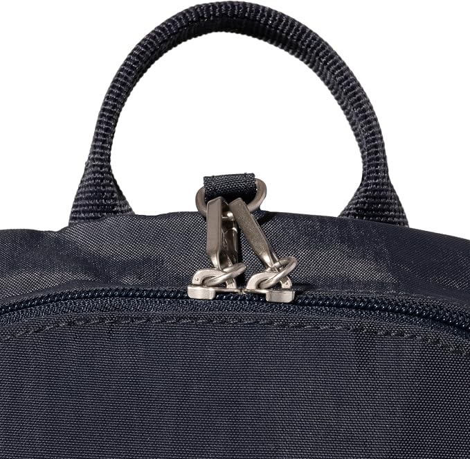 Baggallini Securtex® Anti-theft Vacation Travel Backpack 10x13 Slash-Resistant Nylon Daypack w/RFID, French Navy