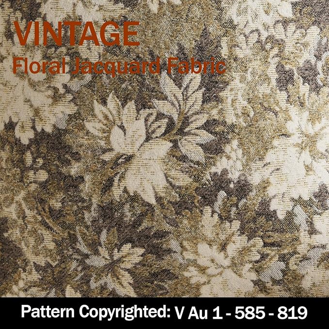 DEZENE Pack of 2 Vintage Floral Throw Pillow Covers 20x20 Boho Farmhouse Accents Chenille Square Decorative Pillow Cases for Living Room Couch Bed Home Decor, Beige