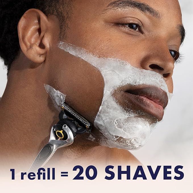 Gillette ProGlide Shield Premium Edition Razors for Men, 1 Gillette Razor, 8 ProShield Razor Blade Refills, 1 Travel Case