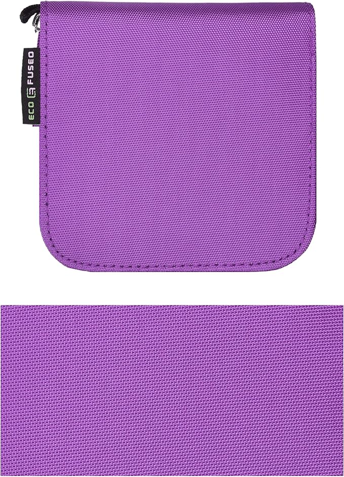 Eco-Fused Memory Card Case - Fits up to 44x SD, SDHC, Micro SD, Mini SD and 4X CF - Holder with 44 Slots (Purple / 44 Slots - 1 Pack)