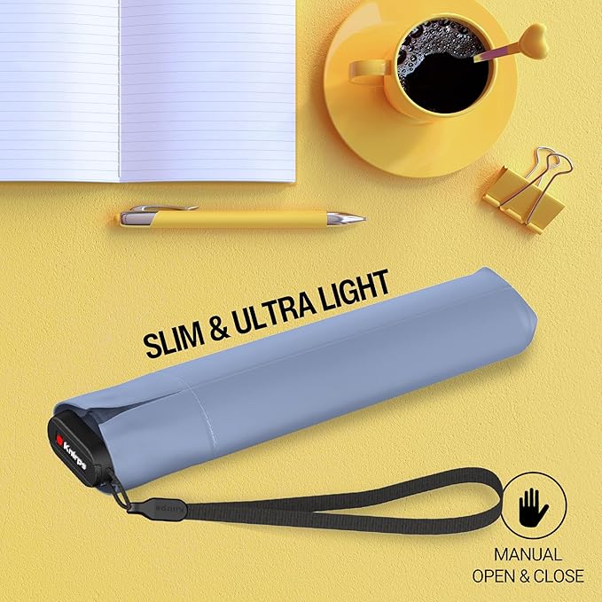 Knirps US.050 Ultra Light Pocket Size Manual Rain Umbrella with Carrying Case