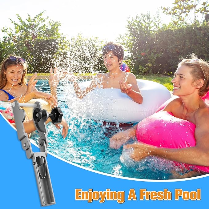 Lounsweer 2 Pcs Swimming Pool Tablet Holder for Pool Pole, Stainless Steel Aluminum Alloy Tablets Floater, Dirt Cleaning Tool for Maintenance, Fit for 3 Inch x 0-1.8 Inch Tablets