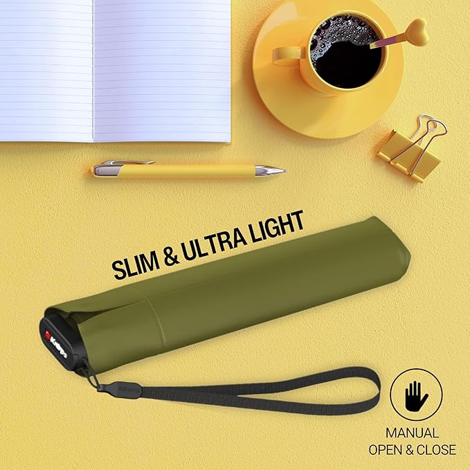 Knirps US.050 Ultra Light Pocket Size Manual Rain Umbrella with Carrying Case
