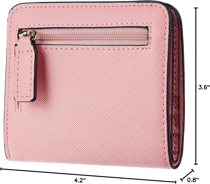Toughergun Women’s Small Slim Leather Wallet with RFID Protection, Compact Bifold Mini Purse with Clear ID Window