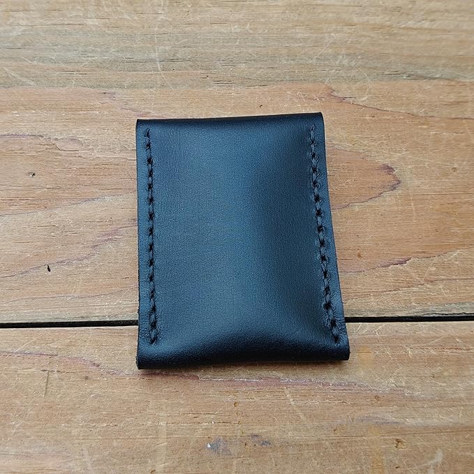 Handmade Leather Safety Razor Cover, Double Edge Head Case, Travel Protection Accessory (Black)