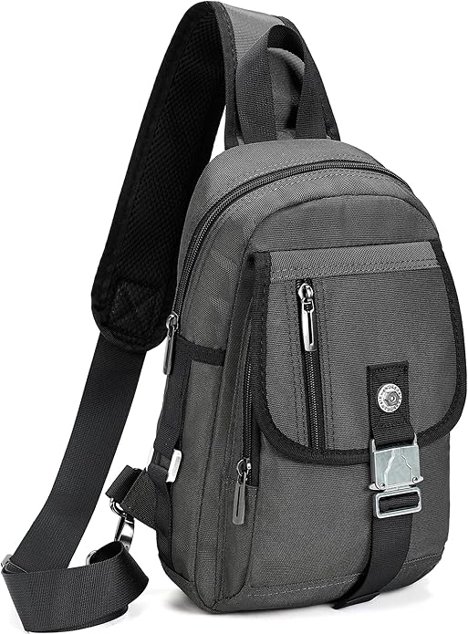 NICGID Sling Bag Chest Shoulder Backpack Crossbody Bags for Tablet Laptop Outdoor Hiking Men Women