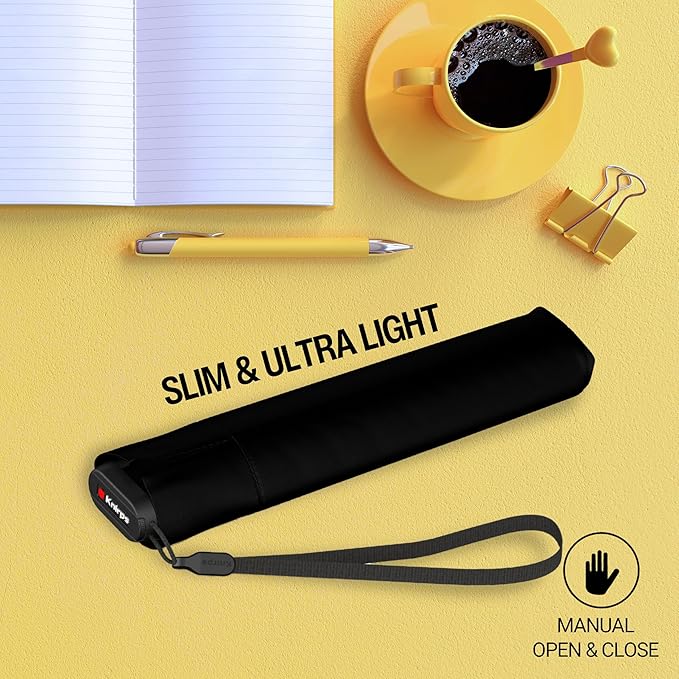 Knirps US.050 Ultra Light Pocket Size Manual Rain Umbrella with Carrying Case