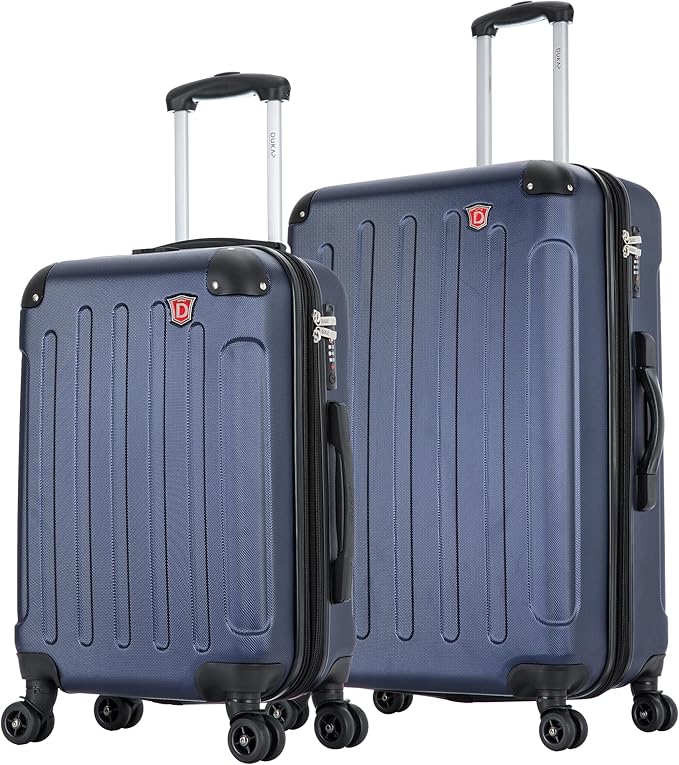 DUKAP INTELY Hardside Luggage Set with Spinner Wheel | Spacious Traveling Suitcase, Travel Suitcases with TSA Lock and Ergonomic GEL Handle | 2 Piece Set (20"/28") | Blue