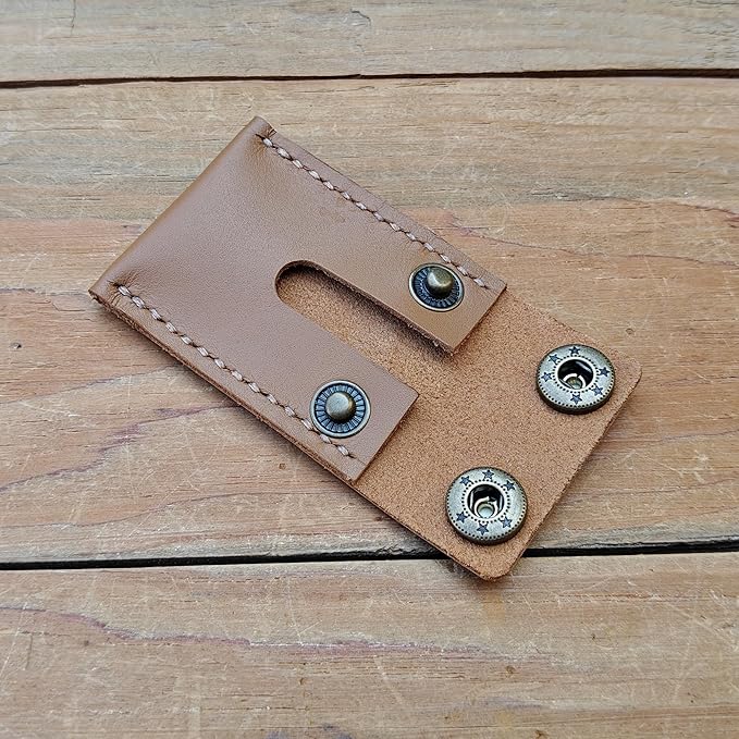 Handmade Leather Safety Razor Cover, Double Edge Head Case, Travel Protection Accessory (Yellow)
