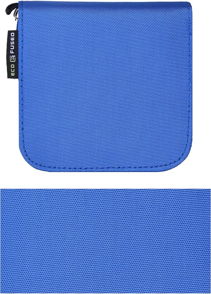 Eco-Fused Memory Card Case - Fits up to 44x SD, SDHC, Micro SD, Mini SD and 4X CF - Holder with 44 Slots (Blue / 44 Slots - 1 Pack)