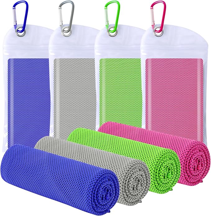 Cooling Towels for Neck and Face - Soft Breathable Chilly Towel, Sweat Wraps, Cool Rags Quick Dry Towel for Hot Weather, Workout, Sports, Yoga, Gym, Hiking, Running, Trips, Golf