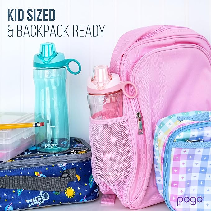 Pogo BPA-Free Tritan Plastic Water Bottle with Chug Lid,18 Oz, Teal