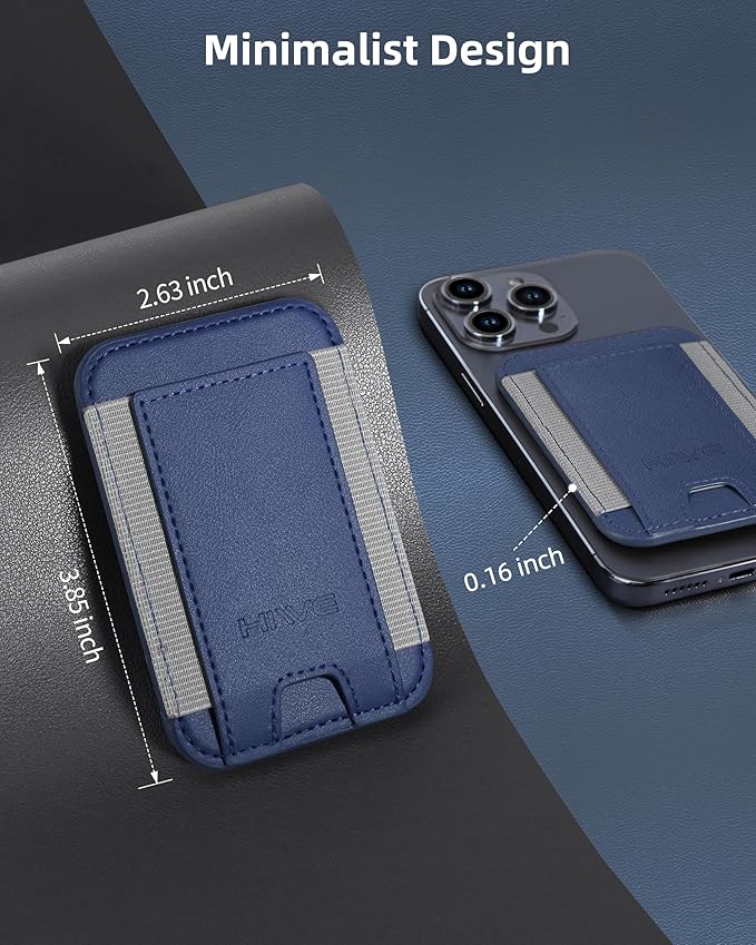 HiWe for MagSafe Wallet: 7-Card Holder, RFID Blocking, Strong Magnet for iPhone 12-17 Series, Slim, 1 Slot
