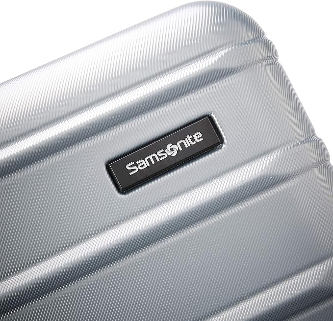 Samsonite Omni 2 Global Carry-On Spinner Luggage - Compact Size For International Travel - Airline-Approved - Features Expandable Polycarbonate Shell, 360° Wheels, USB Power Hub - Silver