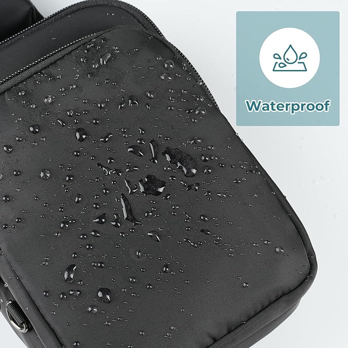 BROADREAM Sling Bag, Crossbody Bag with Anti-Theft Lock Zipper, RFID Blocking & Water Resistant for Travel Work Sport