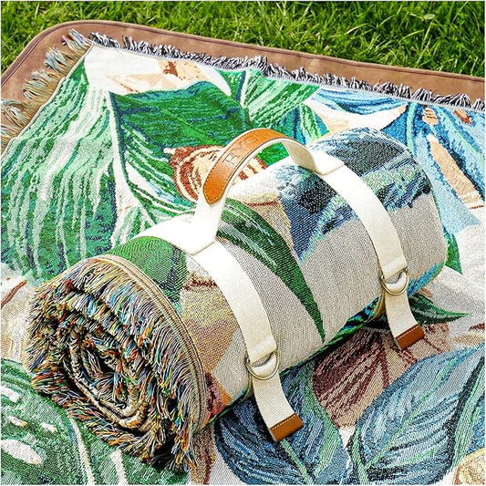 2 in 1 Extra Large Outdoor Picnic Blanket Camping Mat Lightweight Oversized Giant Turkish Boho Beach Mexican Serape Baja Cobijas Mexicanas para Mesa Park Stadium Outside Festival Grass Hammock