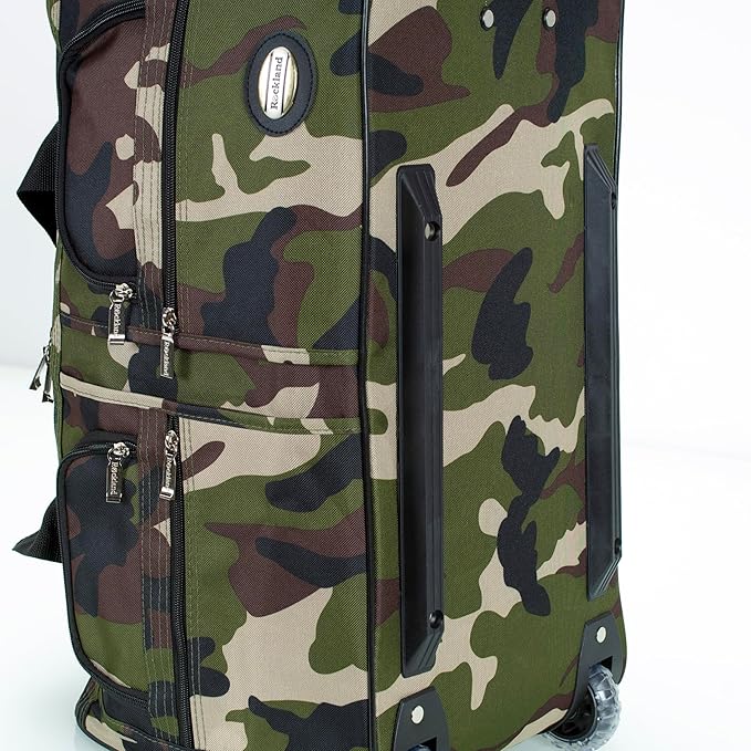 Rockland Rolling Duffel Bag, Black, 22"