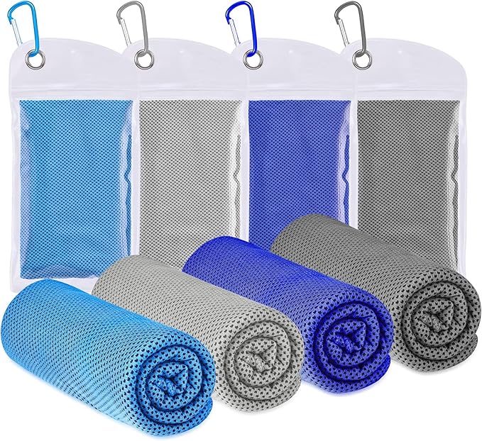 Cooling Towels (40"x12"), Cooling Towels for Neck and Face, Microfiber Ice Towel Cool Towel for Yoga, Golf, Sports, Gym, Workout, Camping, Fitness, Outdoor & More Activities