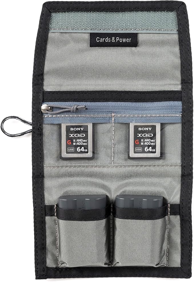 Think Tank Memory Card and Battery Wallet, Holds 2 CF or 4 SD Memory Cards (Black Slate)