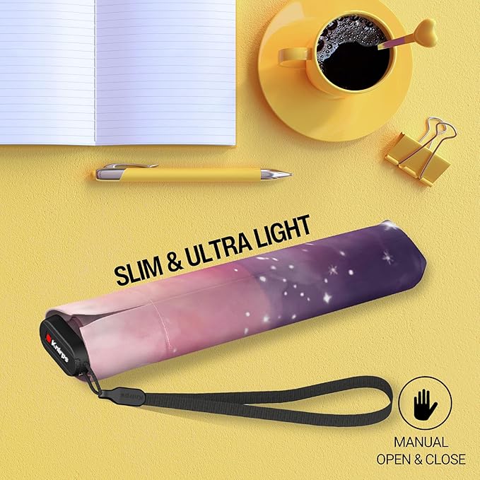 Knirps US.050 Ultra Light Pocket Size Manual Rain Umbrella with Carrying Case