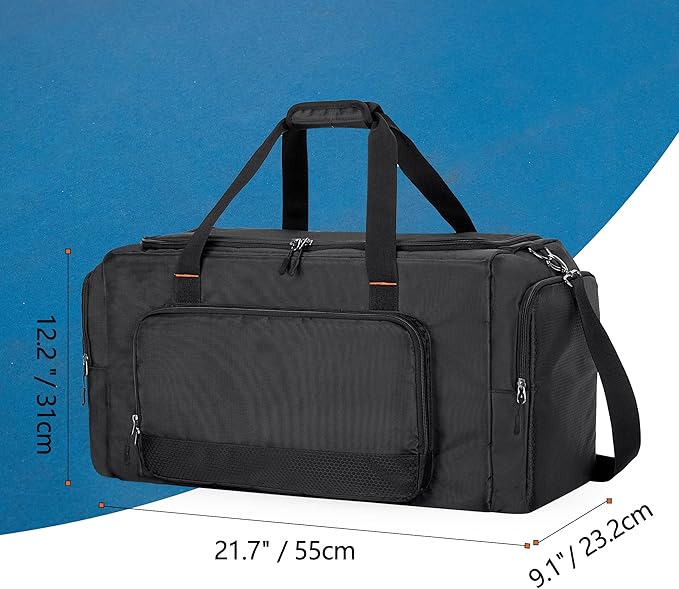 DSLEAF Sneaker Bag for 4 Pairs of US Size 14 Men's Shoes, Shoe Duffle Bag with 3 Adjustable Dividers, Sneak Travel Bag with Shoulder Straps for Comfort Carrying…