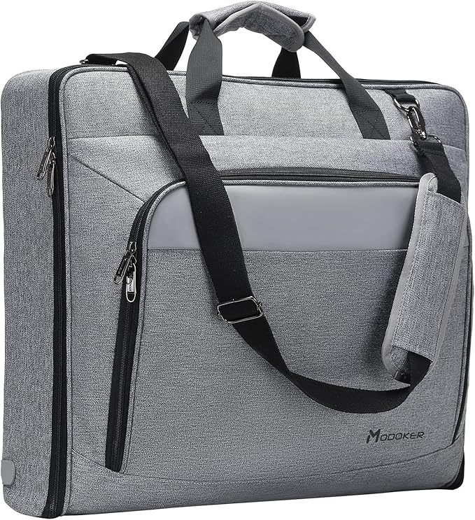Modoker Carry On Garment Bags for Travel Hanging Clothes Suit Bag Luggage Organizer, Foldable Suit Carrier Gift for Men Women
