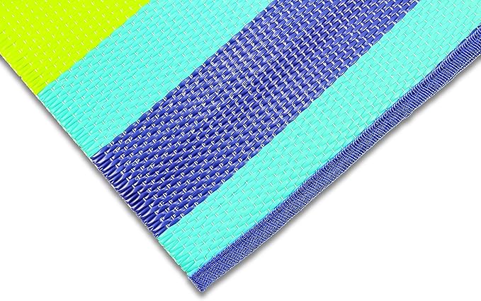 Camco Handy Mat with Strap - Perfect for Picnics, Beaches, RV and Outings - Green/Turquoise - 60" x 78" (42806)